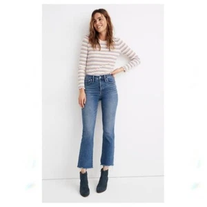 Madewell Women's Cali Demi Boot Fleetwood Wash Straight Leg Jeans Blue Size 26 - Picture 1 of 9