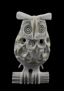Figurine Chouette - Collection -Pierre sculptée -Fait main-5.8 cm - Inde - 3095 - Bild 1 von 12