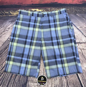 Golfshorts Herren 32 PGA Tour kariert Stretch Polyestermischung 5 Taschen blau - Bild 1 von 10
