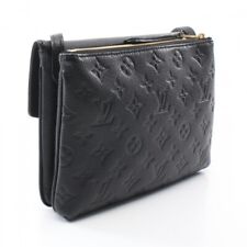 Louis Vuitton Twice Monogram Empreinte Noir Shoulder Bag Leather Black M50258