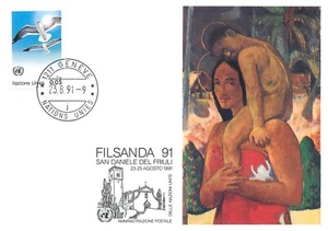 E0010 Tarjeta Máxima Naciones Unidas FILSANDA 91 pintura artística Paul Gauguin - Imagen 1 de 2