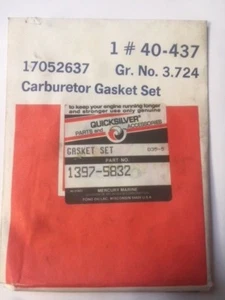New OEM 1397-5832 Carburetor Gasket Set, Quicksilver, Mercruiser  - Bild 1 von 2