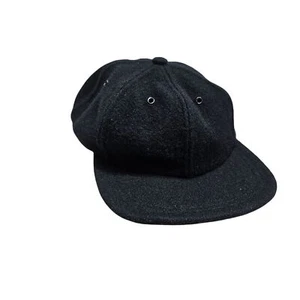 Vintage J. Crew Black Wool Baseball Cap Size M Made In USA Unisex Classic Soft - Picture 1 of 18