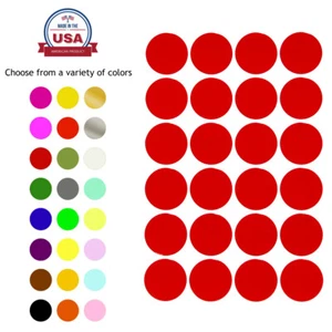 Colored Labels Adhesive Label Stickers 25 mm Color Coding Dots Label 1" Stickers - Picture 1 of 35