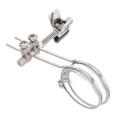 10X Double Lenses Monocular Magnifier w/ Stainless Steel Clip Rotatable 25mm - Image 1 of 4