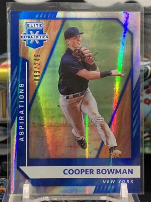 Cooper Bowman 2021 Elite Extra Edition Aspirations Blue /249 #122 Yankees 7F - Image 1 of 2