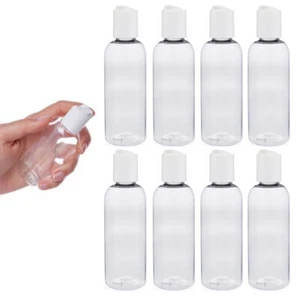8 Pk Travel Bottles Clear Empty Refillable Containers TSA Lotion Shampoo 2.87oz - Picture 1 of 1