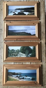 set of 5 Rustic pine Picture frames cornish coast Photos Wall Hangings 17 X 32cm - Picture 1 of 7
