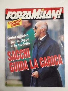 Forza Milan n.4 anno 1990 Sacchi guida la carica / Rossoneri Diavolo Campioni - Picture 1 of 1