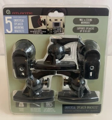Atlantic 5 Universal Speaker Mounting Brackets Wall & Ceiling Brand New Sealed - Image 1 of 4