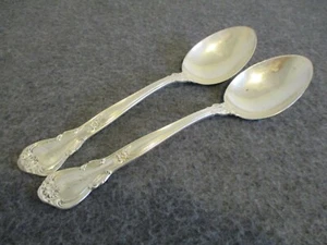 ANTIQUE GORHAM STERLING SILVER SERVING SPOONS (2) CHANTILLY PATTERN 139g - Picture 1 of 12