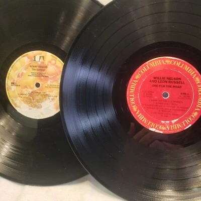 Lot of 2 Vintage Vinyl 12" Record LP- Kenny Rogers, Willie Nelson & Leon Russell — 第 1/4 张图片