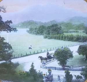 Ben Venue with Mist, The Trossachs, Scotland, c1920's Magic Lantern Glass Slide - Bild 1 von 4
