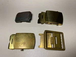 Boucle de ceinture en laiton vintage armée US RAU plus 3 autres du vétérinaire de guerre du Vietnam - Photo 1/12
