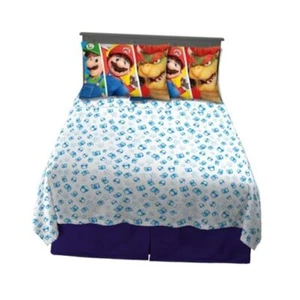 The Kids Bedding Super Soft Microfiber Sheet Set, Full Super Mario Bros. Movie - Picture 1 of 6