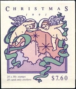 Australia 1991 edición de Navidad folleto de 20 X 38c $7,60 USD sin montar o nunca montado, limpio - Imagen 1 de 2