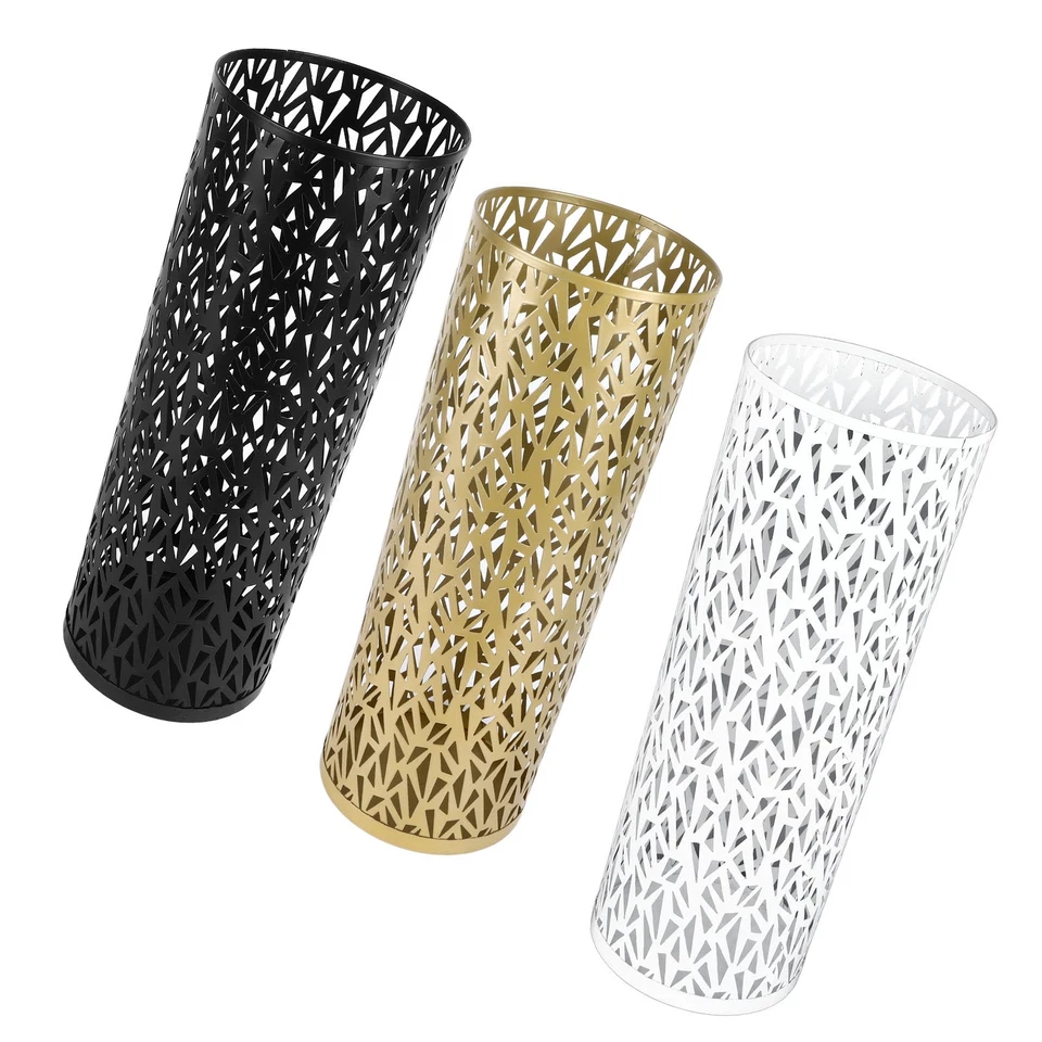 Umbrella Stand Rack For Entryway Metal Hollowed Freestanding Round Umbrella - Image 1 of 4