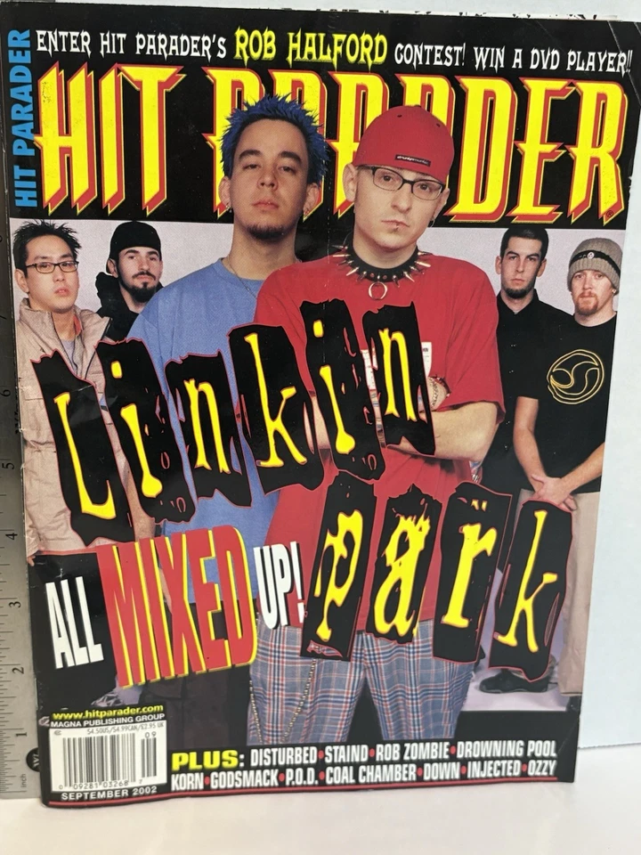 Hit Parader Magazine September 2002 Linkin Park Ozzy Rob Zombie No Label - Image 1 of 4