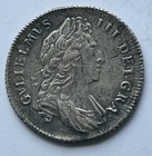 1696 William IIi Silver Shilling Coin