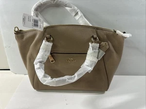 Coach Prairie Handbag Purse Taupe Beige Pebbled Leather Shoulder Crossbody 79997 - Picture 1 of 12