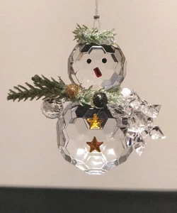 Ganz Schneemann küssende Kristalle Weihnachtsschmuck Urlaub Mistelzweig Schneeflocke - Bild 1 von 2