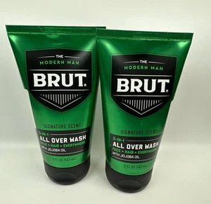 [2 pack] BRUT 3-in-1 Face + Hair + Everywhere Wash 5OZ - Picture 1 of 2