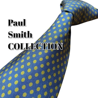 Corbata de seda Paul Smith con patrón de puntos azules hecha en Italia usada Foto 1 de 4