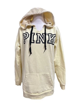 ROSA Victoria Secret Mujer Pullover Sudaderas con Capucha Sudadera Talla 42 XS Amarillo Foto 1 de 4