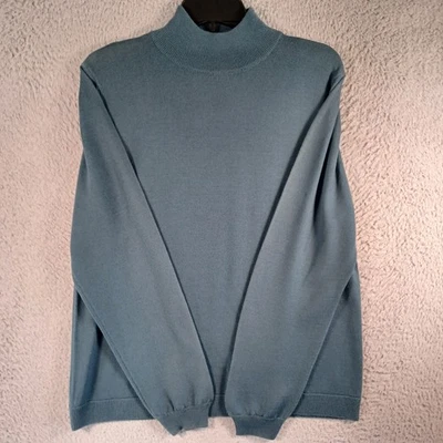 Suéter Pull-Over Vintage Studio Mujer Gris Azulado Talla Mediana Cuello Simulado Suave Foto 1 de 4