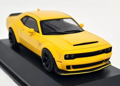 Solido 1/43 Dodge Challenger SRT Demon V8 6.2 '18 Yellow Diecast Scale model car - Image 1 of 4