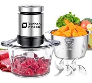 Elektrischer Zerkleinerer 400W, Multizerkleinerer mit 2 x 2L Schüsseln 2xKlingen - Bild 1 von 6