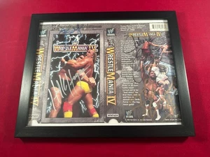 Autographed X4 Wrestlemania IV VHS Case Hulk Hogan Heenan DiBiase Jake Snake - Foto 1 di 6