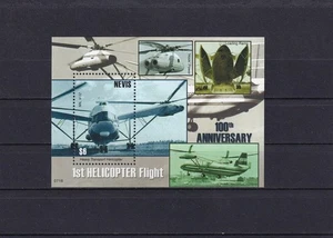 SA11e Nevis 2007  First Helicopter Flight mint minisheet - Picture 1 of 1