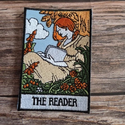 Art Nouveau Style Tarot Card The Reader New Age Witch Goth Iron On Patch - Image 1 of 2