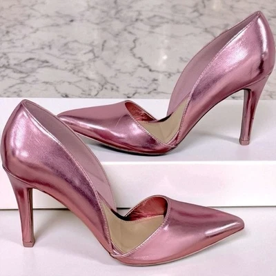 Mia Cia Rosa Brillante/Púrpura Metálico Fiesta D’Orsay Zapatos en Punta Tacones Talla 8.5 Foto 1 de 4