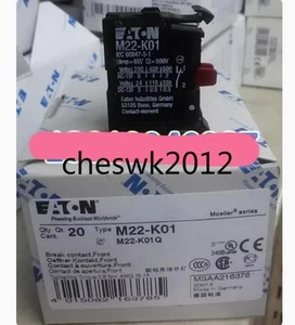 3 PCS NEW IN BOX EATON MOELLER M22-K01 normally closed front button contact - Picture 1 of 3