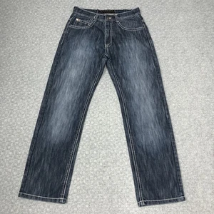 Pantalones informales Southpole Jeans para hombre 32x34 azul pierna recta denim puntada en contraste - Imagen 1 de 13