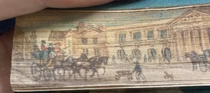 Foredge Painting on 1822 "Beauty of Grecian Architecture" Carriages Greece Art - Imagen 1 de 10