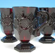 Avon Red Red 1876 Cape Cod Collection - 5 Handled Coffee Mugs - 5 inches
