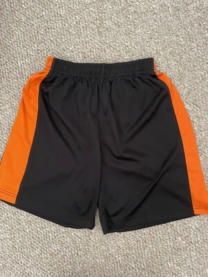 Boys Stanno Black/Orange Football Shorts size small - Image 1 of 3