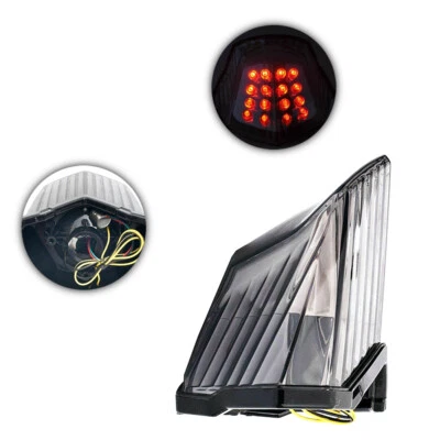 Rear Tail Light Integrated LED Replacement Turn Signals For YAMAHA FZ 6R 09-12 - Image 1 of 4