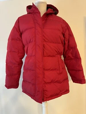 Vintage Gap Women Y2K  Winter Red Mixed Down Parka/Puffer/Mountain /Ski Hooded M - Image 1 of 4