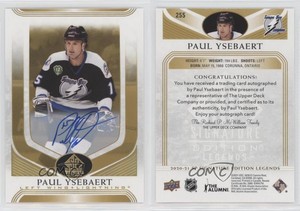 2020-21 SP Signature Edition Legends Gold Spectrum Foil Paul Ysebaert #255 Auto