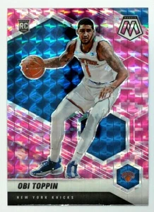 2021-22 Panini Mosaic ROOKIE Obi Toppin Pink Camo SP #220 Knicks  - Picture 1 of 3