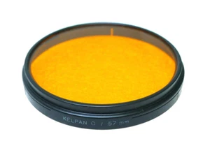 57mm Slip-On / Push- On Kelpan (Linhof) O Filter - ORANGE Contrast - NEW - Picture 1 of 4