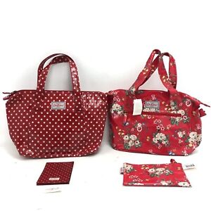 Cath Kidston Tote Bag Bundle x2 Red Matching Accessories 501229