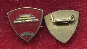 China 1970s Cultural Revolution,Chinese bronze enamel pin badge,R (2) - Picture 1 of 1