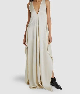 Vestido de cetim sem mangas Stella McCartney feminino marfim gola V 40 IT/US 4 US$ 3275 - Imagem 1 de 4