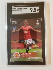 2020-21 Topps Now UEFA Amad Diallo Rookie RC #1 SGC 9.5 Mint Manchester United - Picture 1 of 2