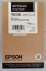 Ink Cartridge Epson T6138 Mat Black New Original Packaging B-Ware Stylus Pro 4400 RG VAT